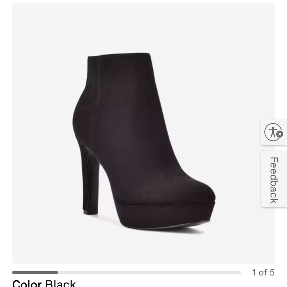 Nine West Elegant Black Ankle platform Boots